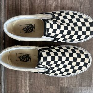Vans Black and White Checkered Slip-Ons